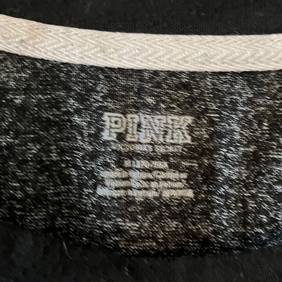 Victorias secret VS pink cozy crew black sweatshirt pullover - Picture 4 of 5